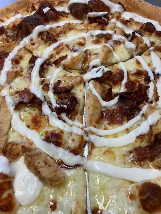 Chicken Bacon Ranch Pizza.