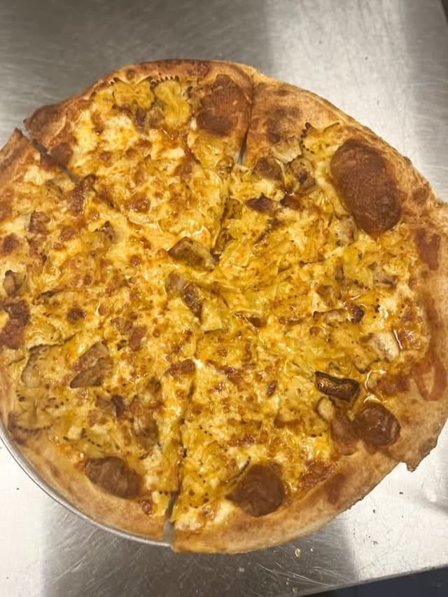Buffalo Mac & Cheese Pizza.